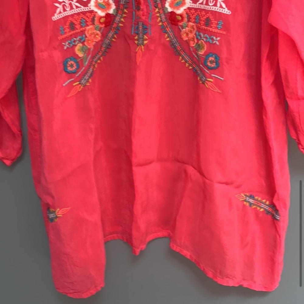 Johnny Was Floral Embroidered Cupra Tunic XSmall - Picture 5 of 8
